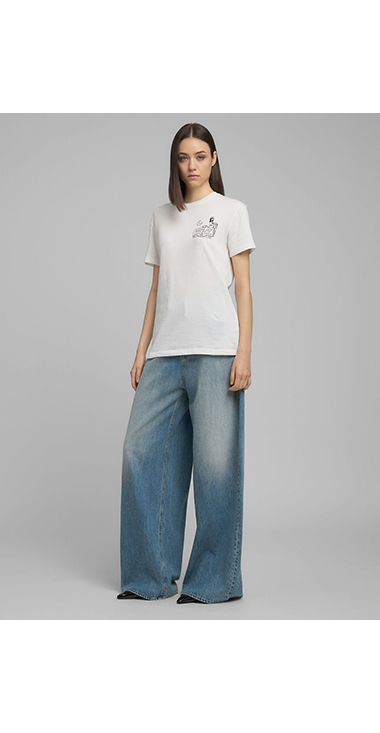 グラフィックプリントクルーネックTシャツ 詳細画像